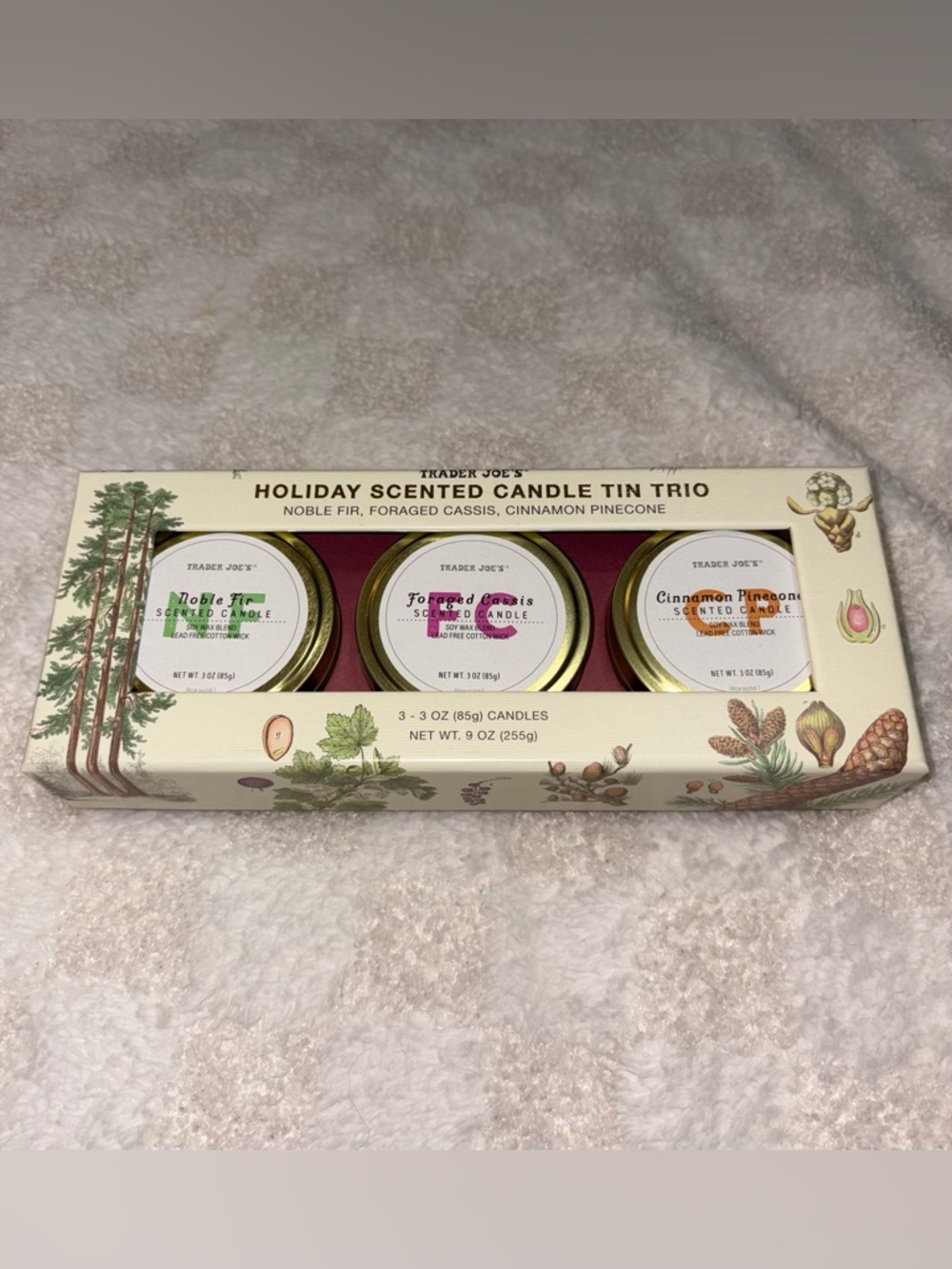 Trader Joe’s Holiday Scented Candle Tin Trio Limited Edition • 3 x 3oz Candles